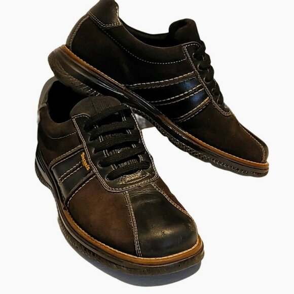 Dockers Oxford Shoe Men's Size 8 Brown Leather/Suede Casual Shoe Lace Up - Picture 1 of 10